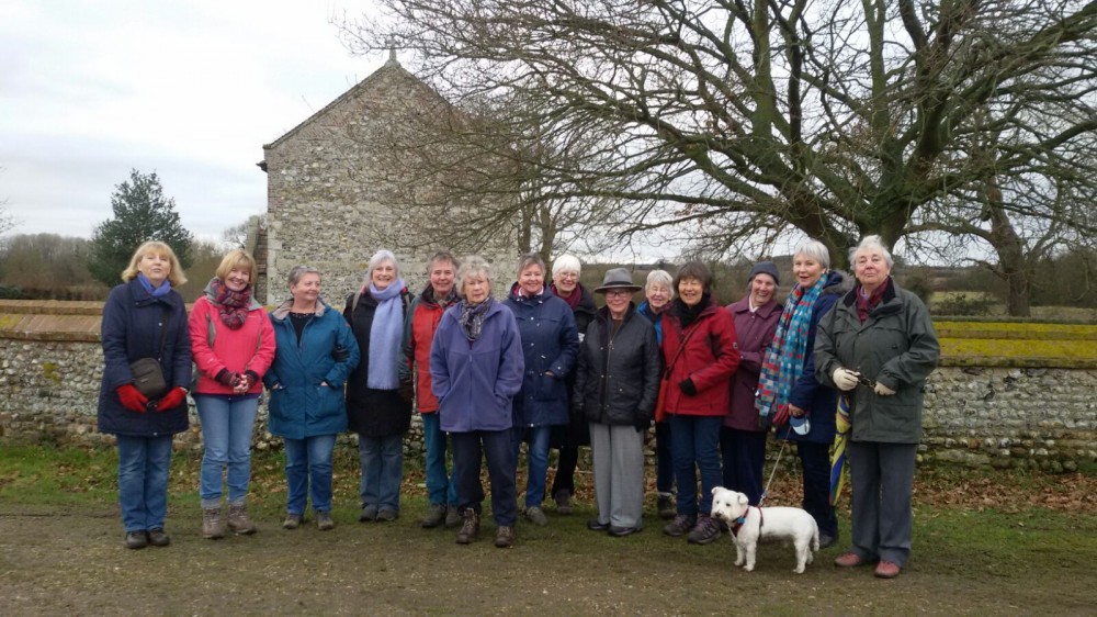 The Walking Group outside Worthing Church
